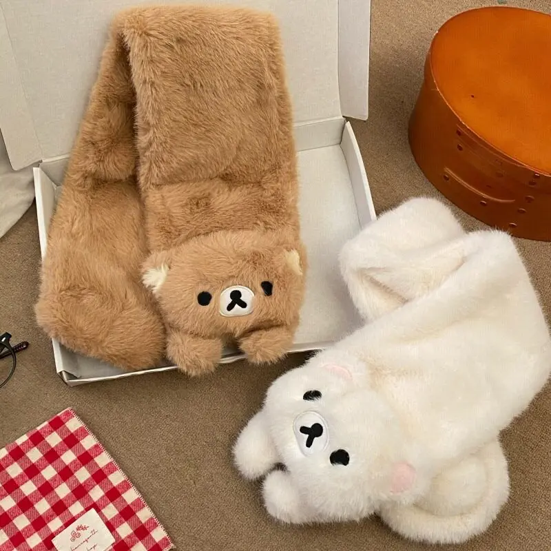 Cartoon Rilakkuma Scarf Autumn Winter Warm Thickened Cross Neck Gaiter Neck Protection Windproof Versatile Scarf
Cartoon Rilakkuma Scarf Autumn Winter Warm Thickened Cross Neck Gaiter Neck Protection Windproof Versatile Scarf