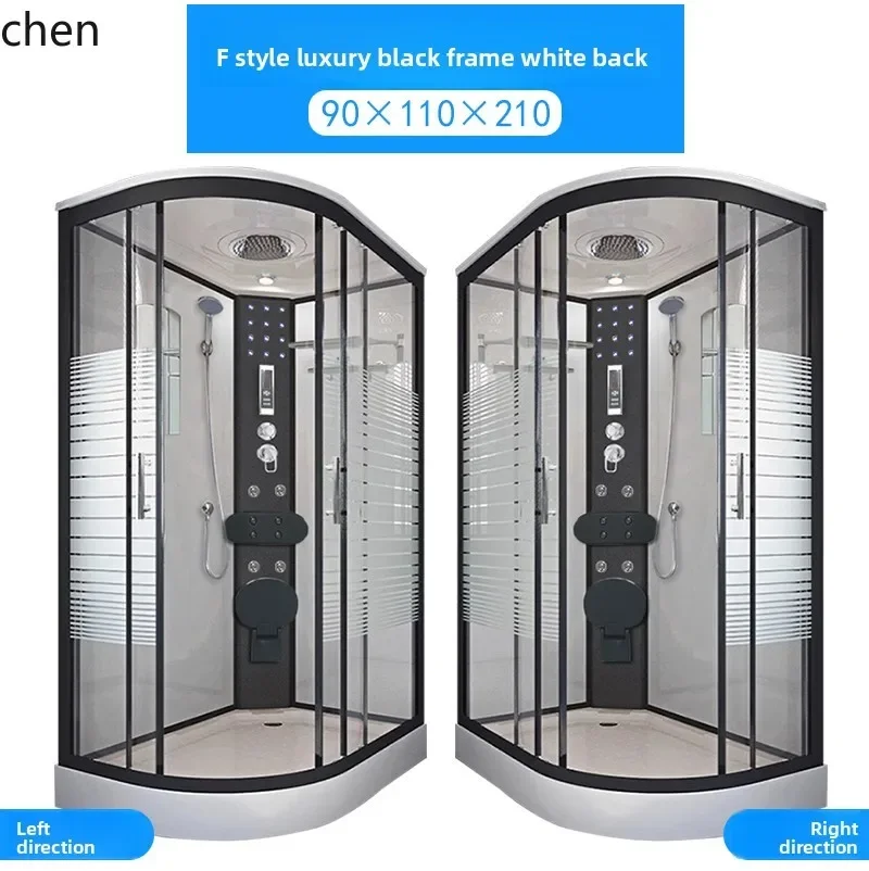 HT integral shower room bathroom closed tempered glass steam room dry and wet separation
HT integral shower room bathroom closed tempered glass steam room dry and wet separation