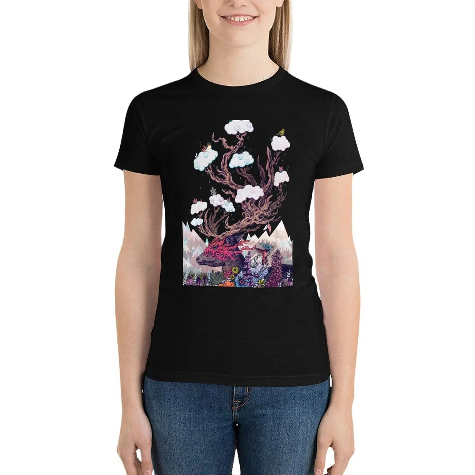 Journeying Spirit (deer) T-Shirt Short sleeve tee Blouse Aesthetic clothing t shirt Women
Journeying Spirit (deer) T-Shirt Short sleeve tee Blouse Aesthetic clothing t shirt Women