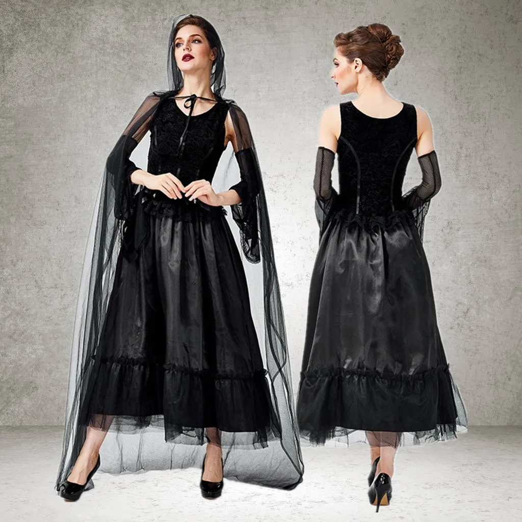 Halloween Party Costume Witch Bride Thin Veil Robe Performance Clothes Dark Magic Lady Mystery Woman Fairy Tale Theme
Halloween Party Costume Witch Bride Thin Veil Robe Performance Clothes Dark Magic Lady Mystery Woman Fairy Tale Theme