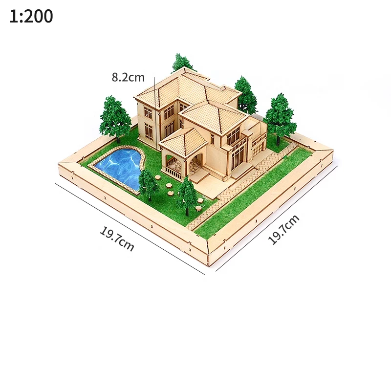 1:100 200 масштаб миниатюрная модель комплект DIY деревянная вилла архитектурная модель пейзаж пейзаж материал
1:100 200 масштаб миниатюрная модель комплект DIY деревянная вилла архитектурная модель пейзаж пейзаж материал