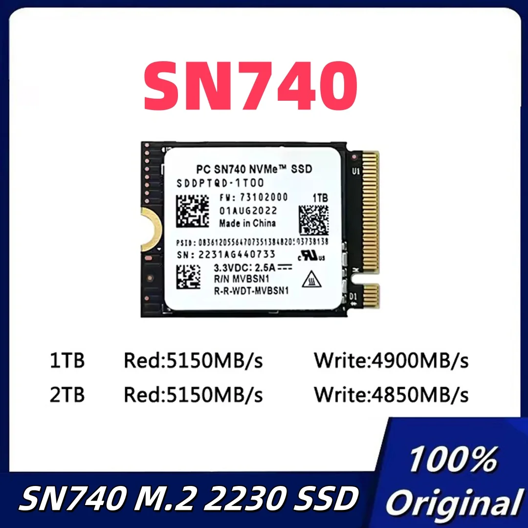 Совершенно новый Sn740 2tb 1tb M.2 2230 Nvme Pcie Gen 4.0x4 SSD приводы для Steam Deck ноутбук планшет Rog Ally мини-ПК компьютер
Совершенно новый Sn740 2tb 1tb M.2 2230 Nvme Pcie Gen 4.0x4 SSD приводы для Steam Deck ноутбук планшет Rog Ally мини-ПК компьютер