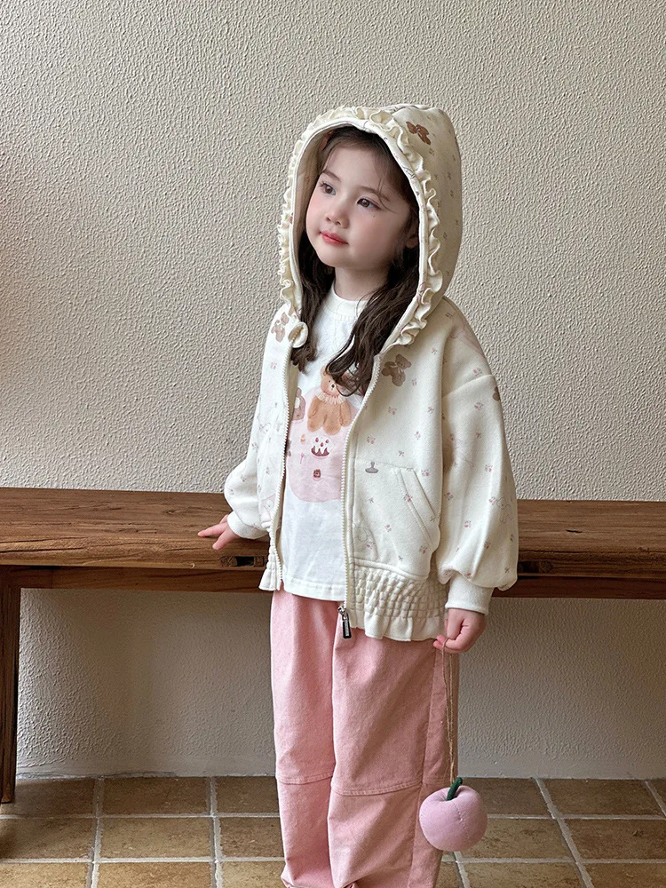 Girls' Jacket for Spring and Autumn2025New Children's Autumn Floral Hooded Sweatshirt Baby Girl Autumn Top Cardigan
Girls' Jacket for Spring and Autumn2025New Children's Autumn Floral Hooded Sweatshirt Baby Girl Autumn Top Cardigan