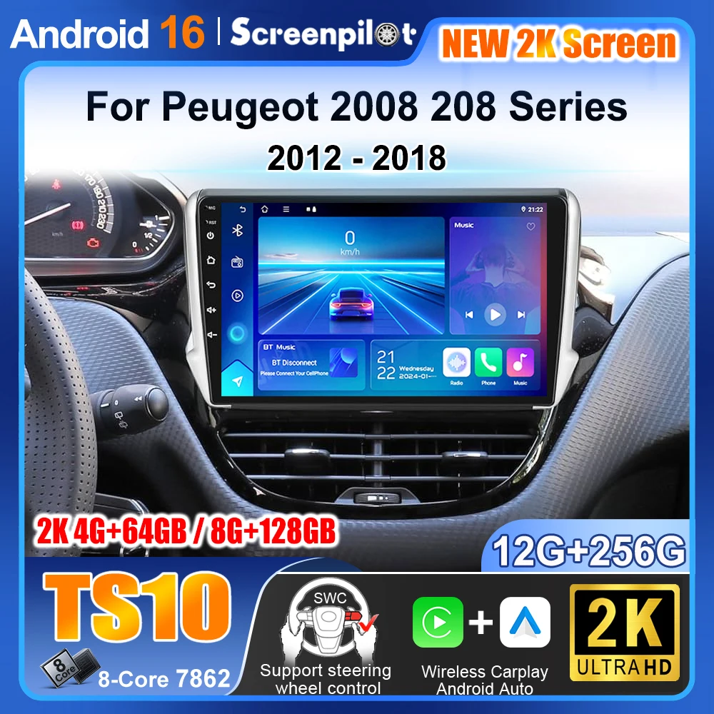 Car Radio 9” Android 16 For Peugeot 2008 208 Series 2012 2013 2014 2015 2016 2017 2018 GPS Navigation Autoradio WIFI FM Carplay
Car Radio 9” Android 16 For Peugeot 2008 208 Series 2012 2013 2014 2015 2016 2017 2018 GPS Navigation Autoradio WIFI FM Carplay