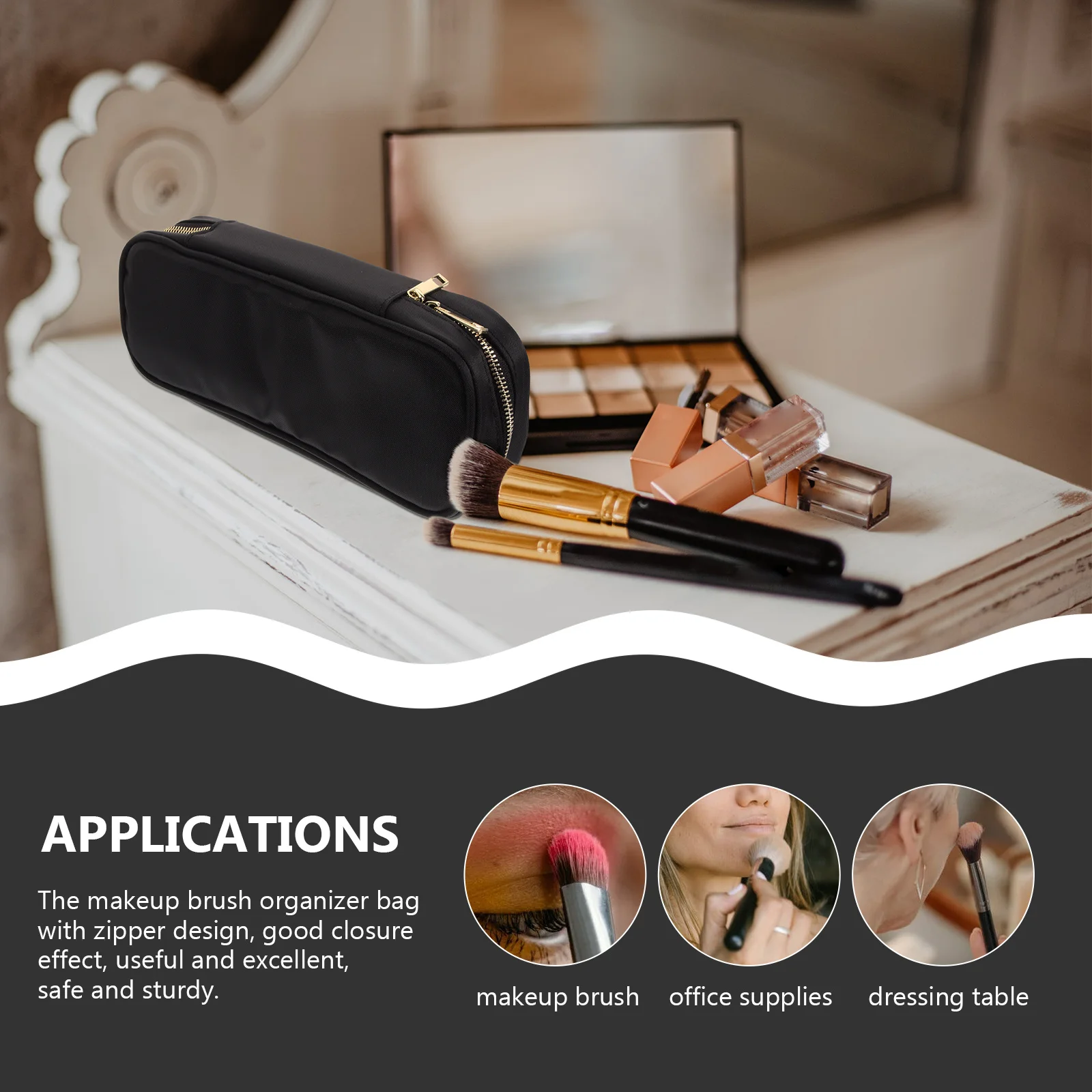 Portable Makeup Brush Bag Oxford Cloth Travel Zipper Storage Pouch Lightweight Makeup Brush Organizer for Women Girls
Portable Makeup Brush Bag Oxford Cloth Travel Zipper Storage Pouch Lightweight Makeup Brush Organizer for Women Girls