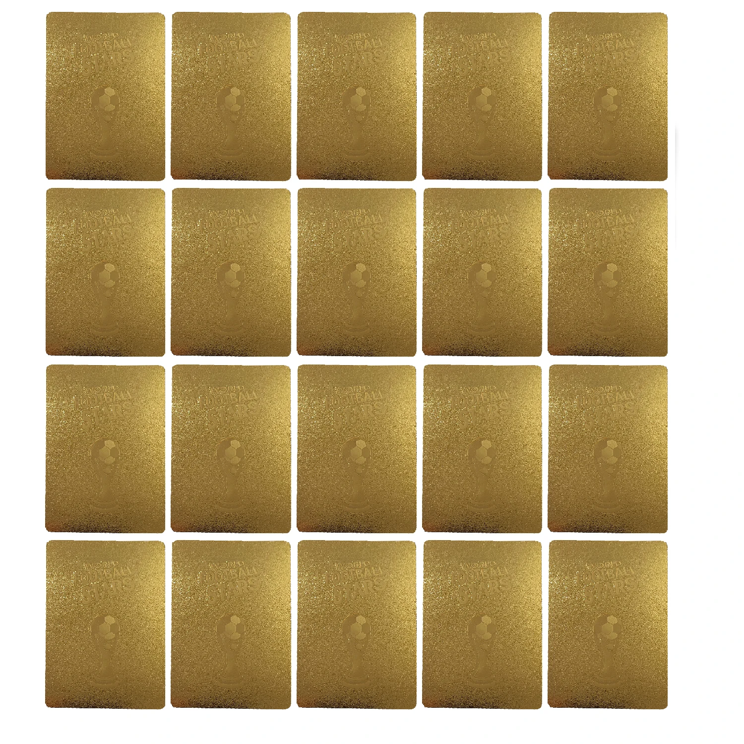 World Football Stars 55 Pcs Limited Edition Gold Cards Plastic Material Football Player Toys Card Children's Fan Gifts Pack
World Football Stars 55 Pcs Limited Edition Gold Cards Plastic Material Football Player Toys Card Children's Fan Gifts Pack