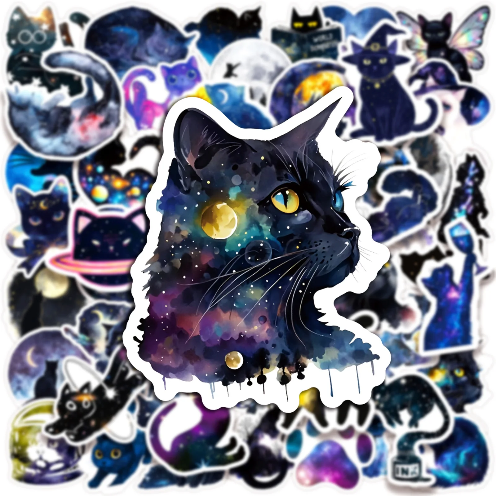 10/50PCS Cute Kitten Cartoon Cool Creative Starry Sky Cat Sticker Doodle Decoration Desk Refrigerator Glasses Case Sticker Toy
10/50PCS Cute Kitten Cartoon Cool Creative Starry Sky Cat Sticker Doodle Decoration Desk Refrigerator Glasses Case Sticker Toy