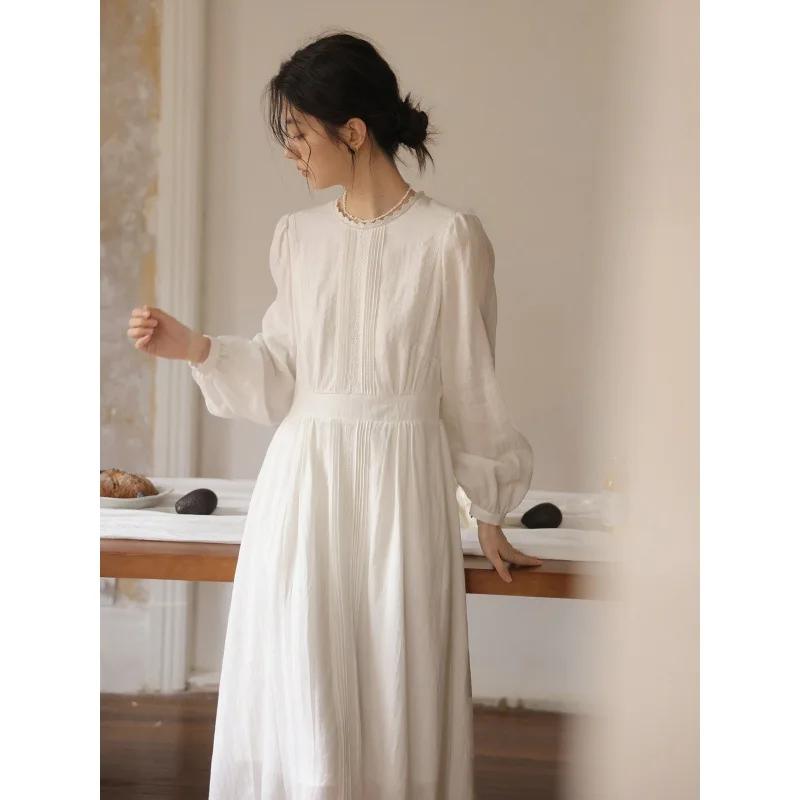 Women's French retro long sleeved waist cinched dress for women's early spring 2025 new lantern sleeve long skirt
Women's French retro long sleeved waist cinched dress for women's early spring 2025 new lantern sleeve long skirt