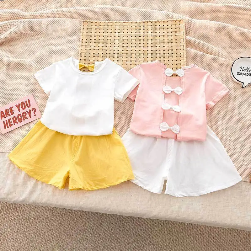 Infant Girls Cotton Outfit Summer Baby Girls Clothes Bownot Top & Shorts 2 Pieces Set Newborn Baby Tracksuit Outdoor Wear
Infant Girls Cotton Outfit Summer Baby Girls Clothes Bownot Top & Shorts 2 Pieces Set Newborn Baby Tracksuit Outdoor Wear