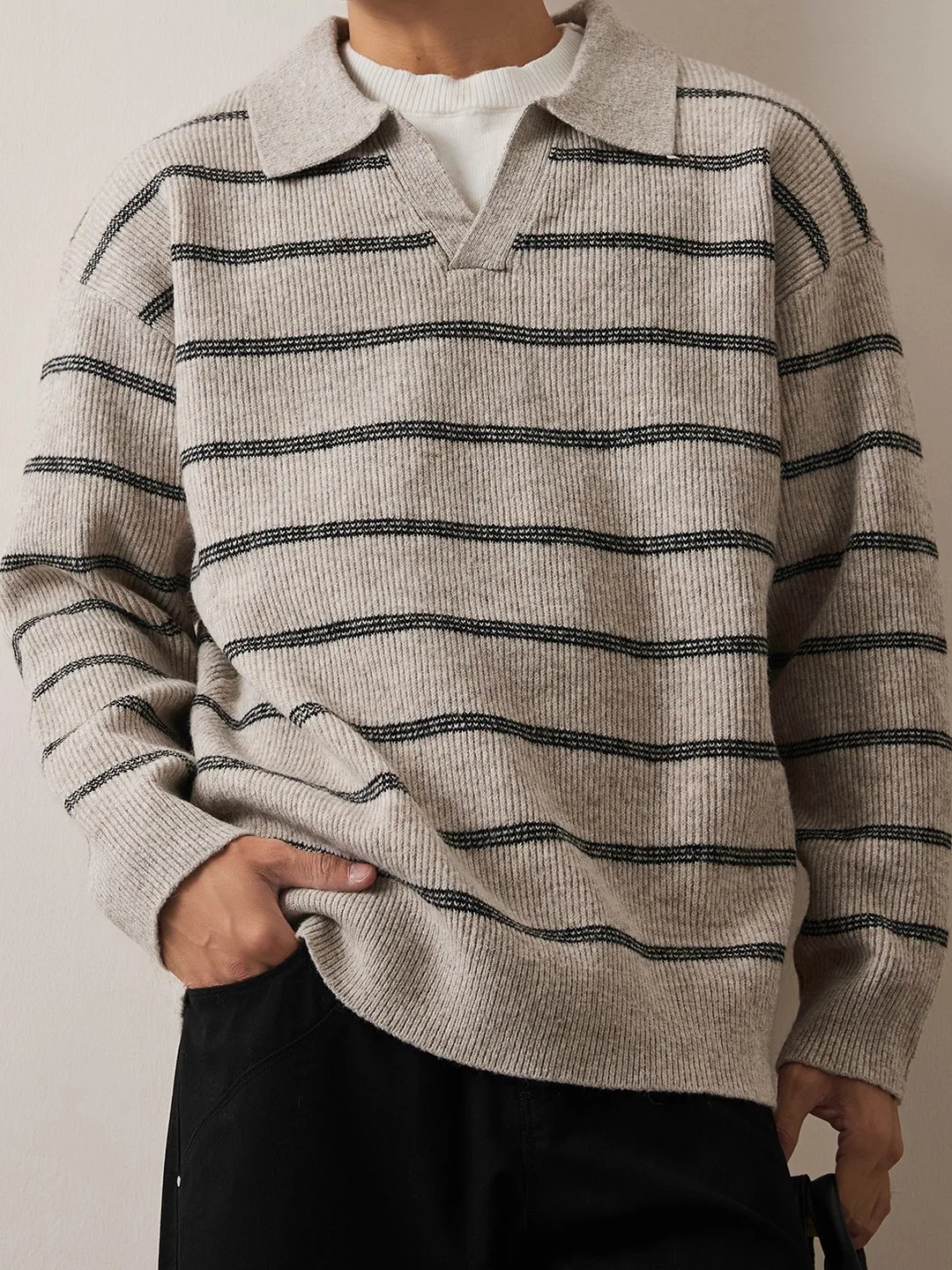 Loose Fit Men's Ne Sweater Large Size American Retro Striped Wool Knitwear Casual Autumn Winter Top Youth Faion
Loose Fit Men's Ne Sweater Large Size American Retro Striped Wool Knitwear Casual Autumn Winter Top Youth Faion