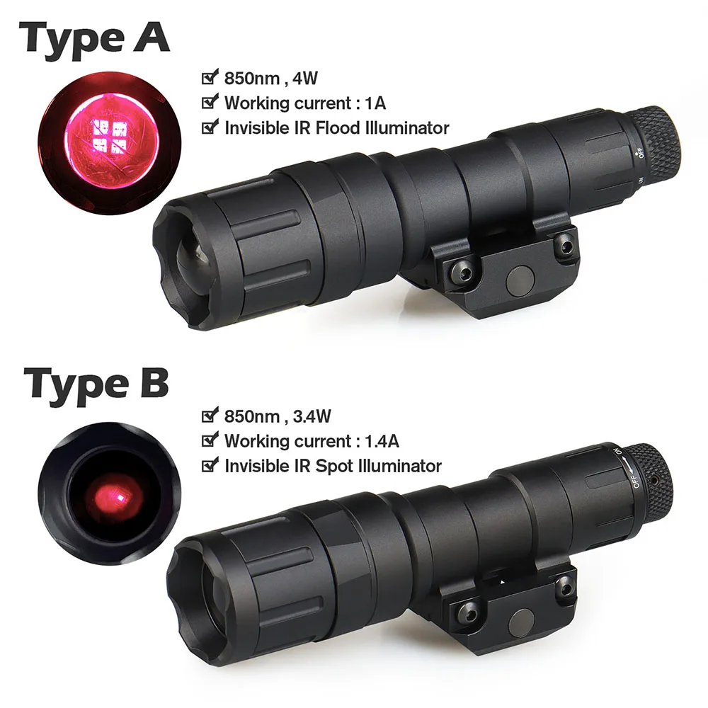 Tactical Flashlight 850nm Long-Range Infrared Illuminator Airgun Accessories For Hunting HS15-0153
Tactical Flashlight 850nm Long-Range Infrared Illuminator Airgun Accessories For Hunting HS15-0153