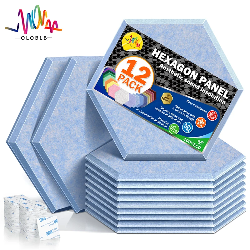 Hexagon Acoustic Panels 12 Pcs High Density Sound Proof Panel, Sound Proofing Wall Padding , Studio Acoustic Treatment Sheet
Hexagon Acoustic Panels 12 Pcs High Density Sound Proof Panel, Sound Proofing Wall Padding , Studio Acoustic Treatment Sheet