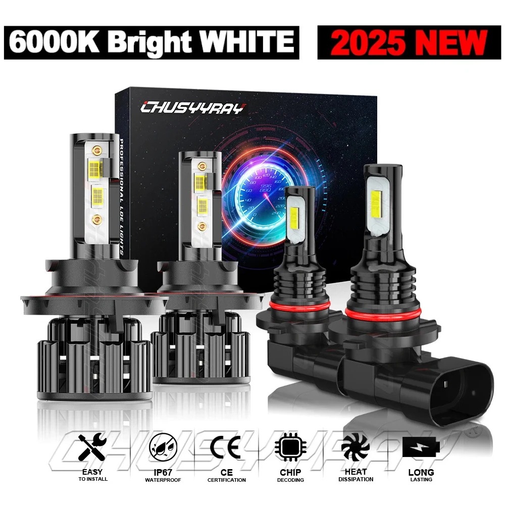 H13 9008 9145 H10 LED Headlight Hi/Lo + Fog Light Bulbs Combo For Hummer H3 2006-2010 6000K 100000LM 1:1 Same Size Plug & Play
H13 9008 9145 H10 LED Headlight Hi/Lo + Fog Light Bulbs Combo For Hummer H3 2006-2010 6000K 100000LM 1:1 Same Size Plug & Play