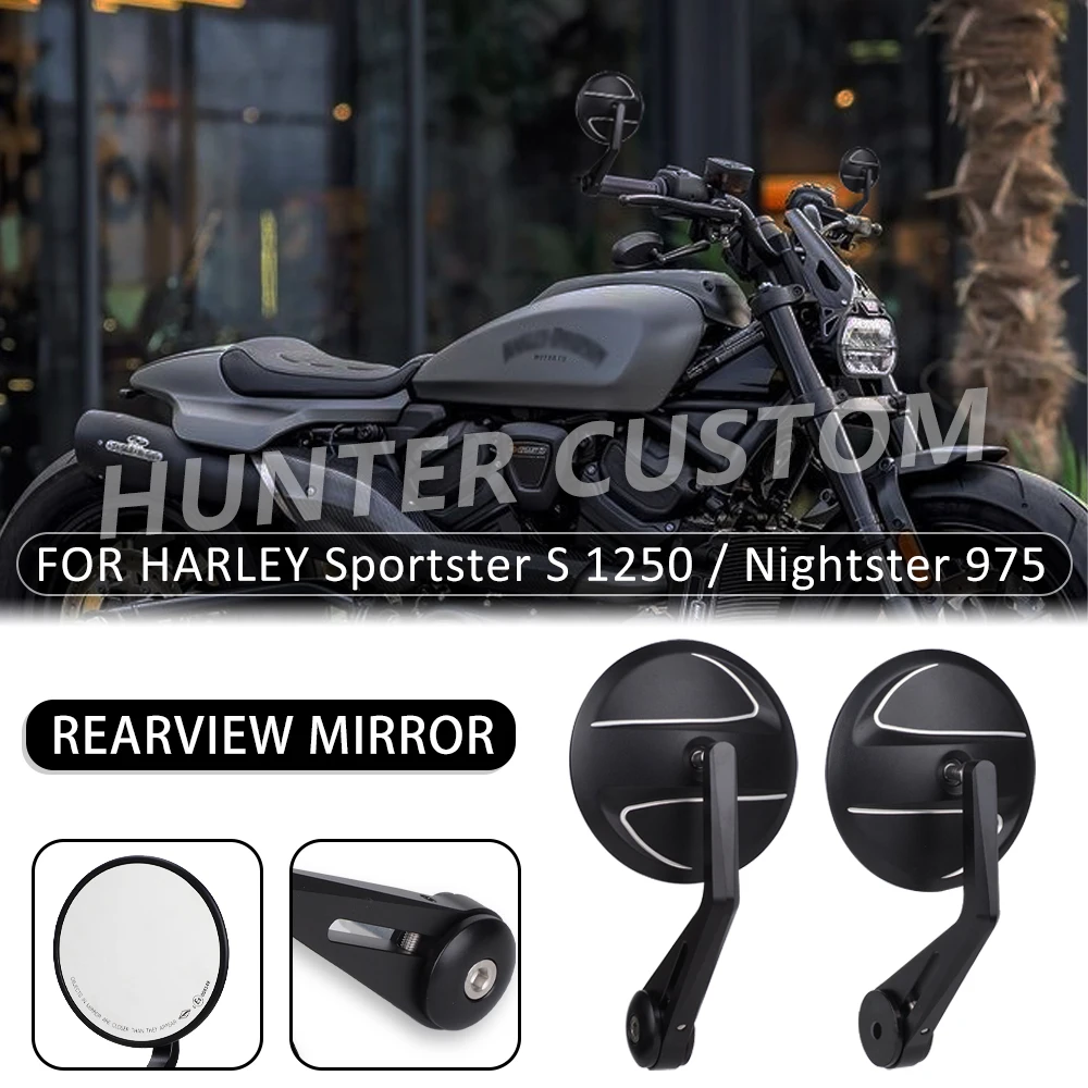 Vintage Rearview Mirror For Harley Sportster S 1250 / Nightster 975 Motorcycle Handlebar Side Aluminum Alloy Rear View Mirror
Vintage Rearview Mirror For Harley Sportster S 1250 / Nightster 975 Motorcycle Handlebar Side Aluminum Alloy Rear View Mirror