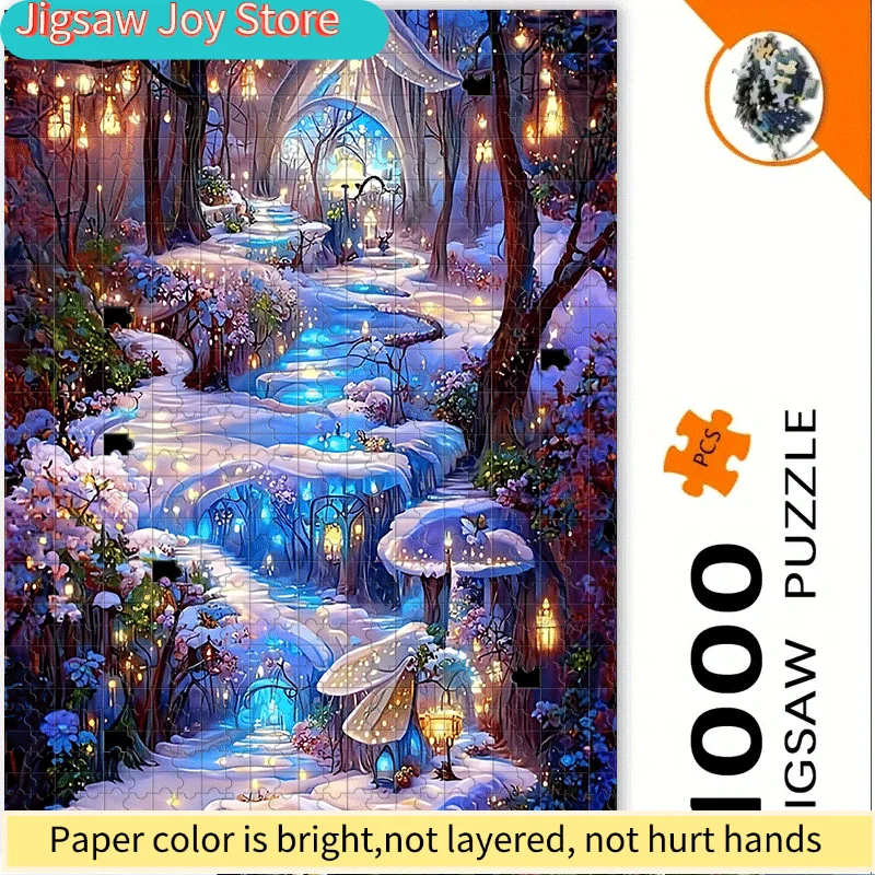 500pcs or 1000pcs Magical Winter Fairy Kingdom Glowing Night Puzzle - Enchanted Forest with Glowing Fairy, Challenging Large J
500pcs or 1000pcs Magical Winter Fairy Kingdom Glowing Night Puzzle - Enchanted Forest with Glowing Fairy, Challenging Large J