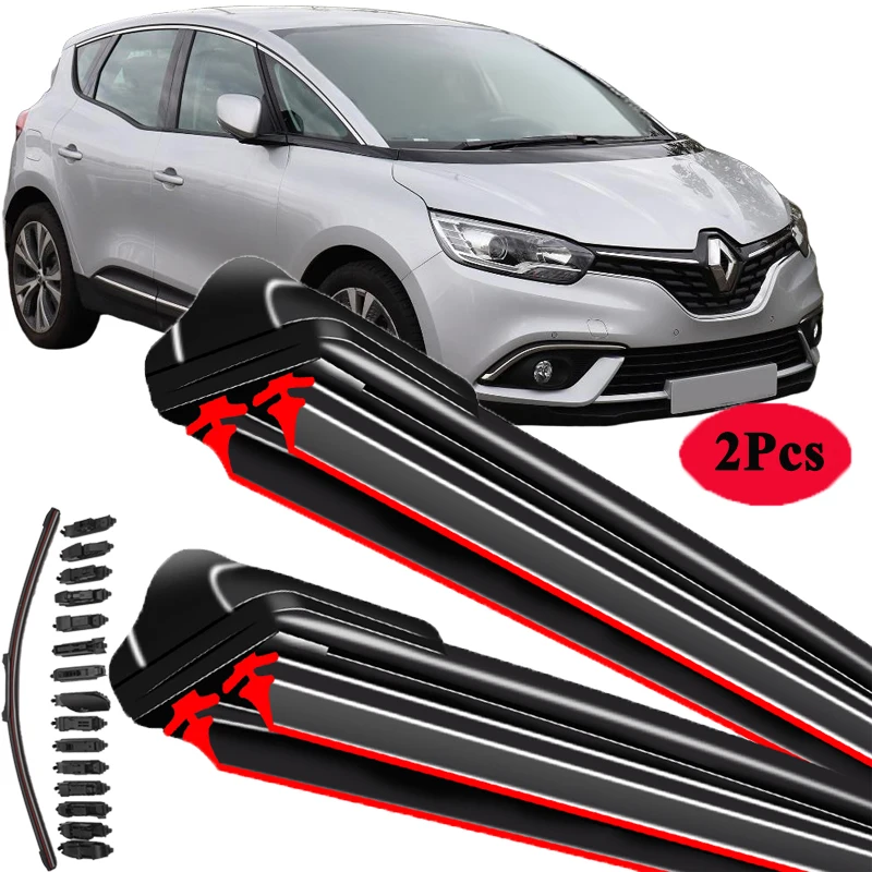 For RENAULT SCENIC 1 2 3 4 GRAND SCENIC J84 X95 R90 1996-2023 Double Rubber Car Windshield Wiper Blade Front Windscreen Brushes
For RENAULT SCENIC 1 2 3 4 GRAND SCENIC J84 X95 R90 1996-2023 Double Rubber Car Windshield Wiper Blade Front Windscreen Brushes