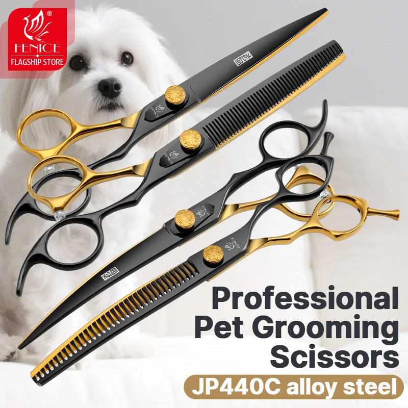 Fenice Professional 7,0-дюймовые черно-золотые ножницы для ухода за собаками JP440C, изогнутые филировочные ножницы, набор инструментов для косметологов для домашних животных
Fenice Professional 7,0-дюймовые черно-золотые ножницы для ухода за собаками JP440C, изогнутые филировочные ножницы, набор инструментов для косметологов для домашних животных