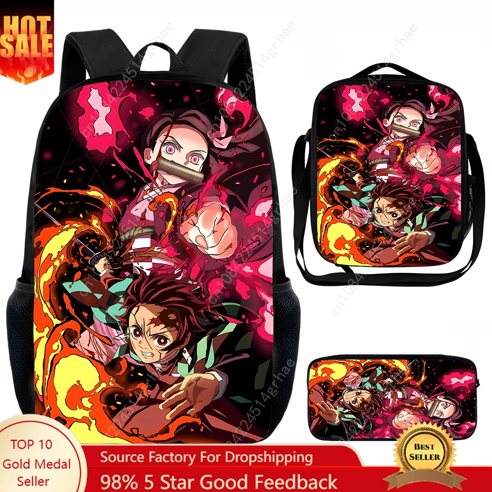 Anime D-demons S-slayers Child School Backpack with Lunch Bags ,Pencil Bags ,School Bags for Boys Girls Best Gift
Anime D-demons S-slayers Child School Backpack with Lunch Bags ,Pencil Bags ,School Bags for Boys Girls Best Gift