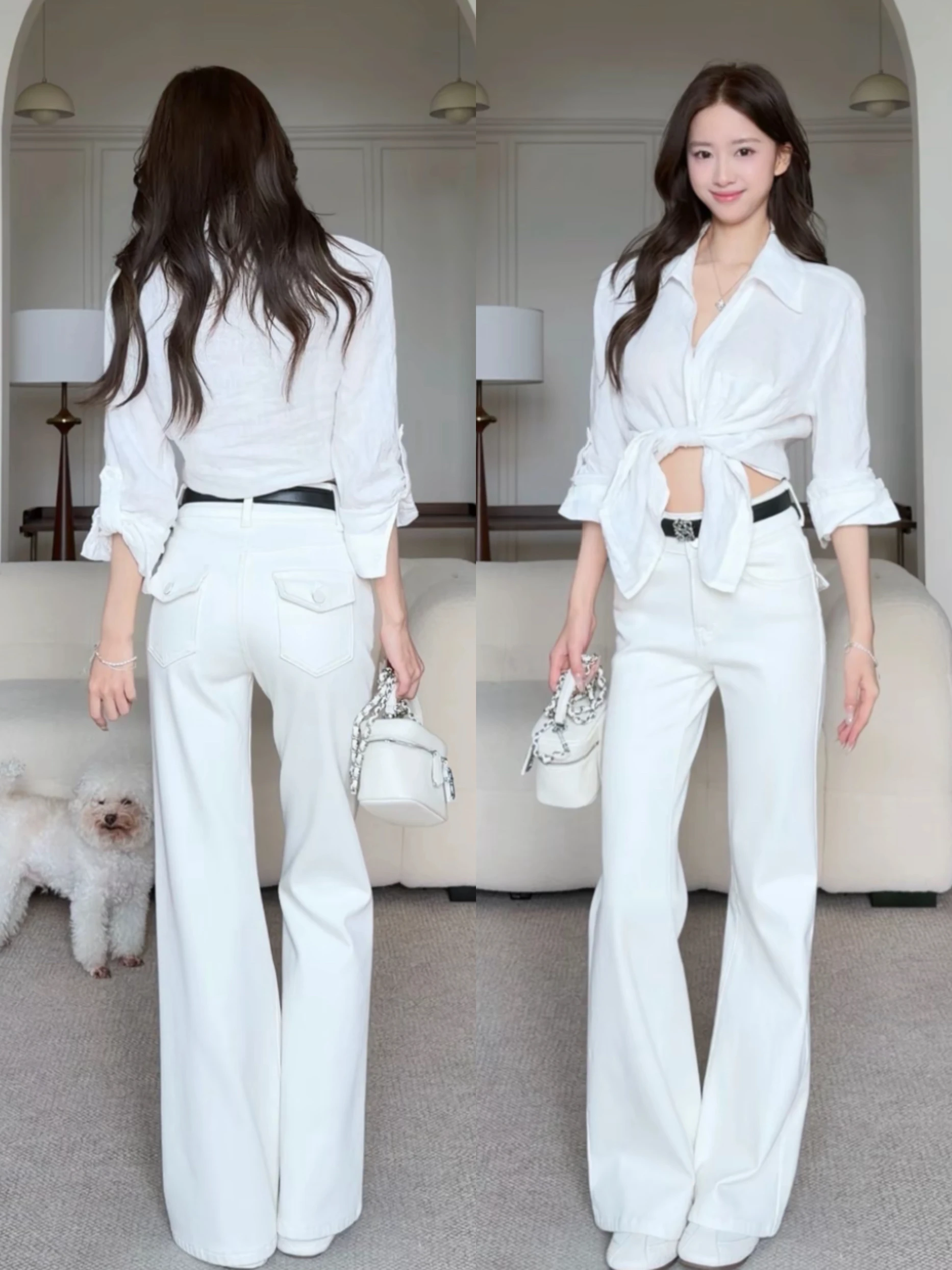 High Waist Wide Leg Pants Butt Lifting Casual Spring Summer Soft Denim Versatile Slimming Long Trousers for Women
High Waist Wide Leg Pants Butt Lifting Casual Spring Summer Soft Denim Versatile Slimming Long Trousers for Women