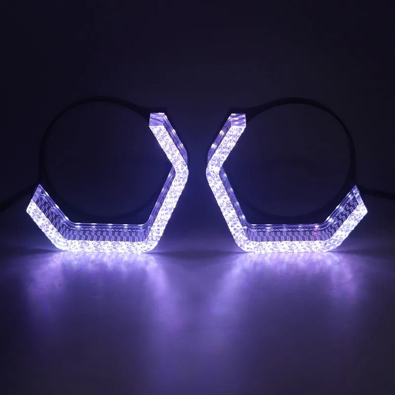 RGB Angel Eyes 3 Inch Bi Led Lens Decorative Cover with Bluetooth Control for Motorcycle Car
RGB Angel Eyes 3 Inch Bi Led Lens Decorative Cover with Bluetooth Control for Motorcycle Car