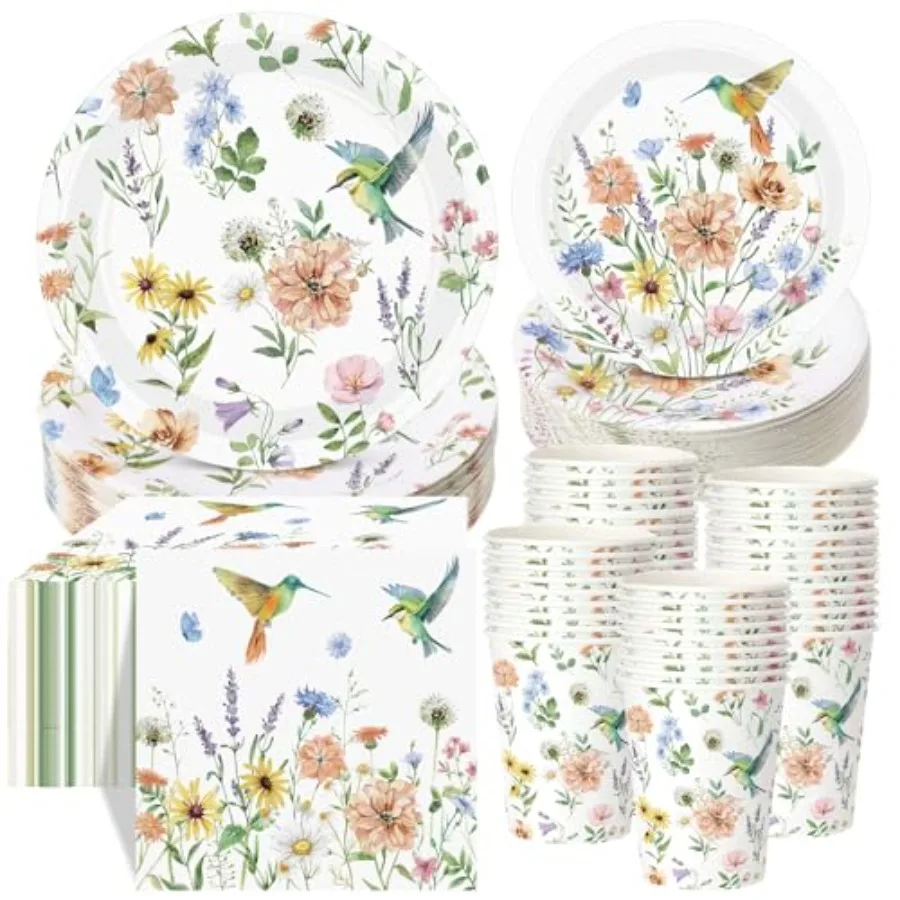 250 Pcs Spring Wildflower Decoration Themed Disposable Paper Plates Napkins and Cups Dinner Tableware for Birthday Party Dinner
250 Pcs Spring Wildflower Decoration Themed Disposable Paper Plates Napkins and Cups Dinner Tableware for Birthday Party Dinner