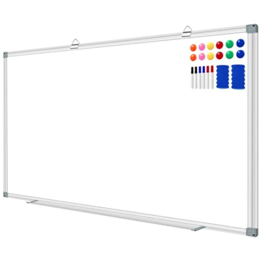 72"x48" Large Dry Erase Board for Wall 6' x 4' Magnetic Whiteboard Aluminum Presentation White Boards with Long Pen Tray 6 Mark
72"x48" Large Dry Erase Board for Wall 6' x 4' Magnetic Whiteboard Aluminum Presentation White Boards with Long Pen Tray 6 Mark
