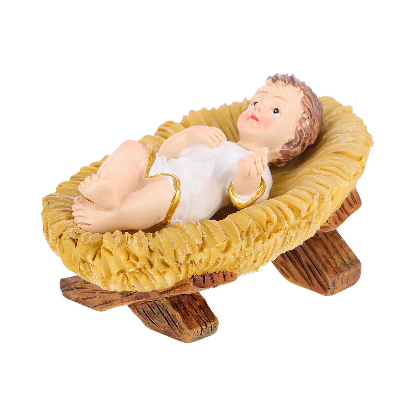 Resin Baby Jesus Sculpture Manger Christmas Decoration Exquisite Craftsmanship Religious Statue Desktop Adornment
Resin Baby Jesus Sculpture Manger Christmas Decoration Exquisite Craftsmanship Religious Statue Desktop Adornment