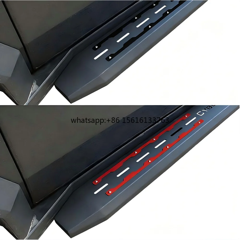 Cybertruck Running Boards with Red Accents Tactical Style Side Steps
Cybertruck Running Boards with Red Accents Tactical Style Side Steps