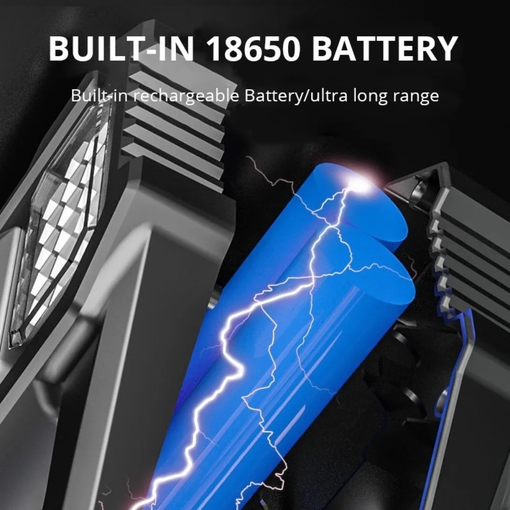 Zoomable Solar Searchlight Waterproof COB Technology Camping Work Light Solar Charging 6 Lighting Modes Handheld Flashlight