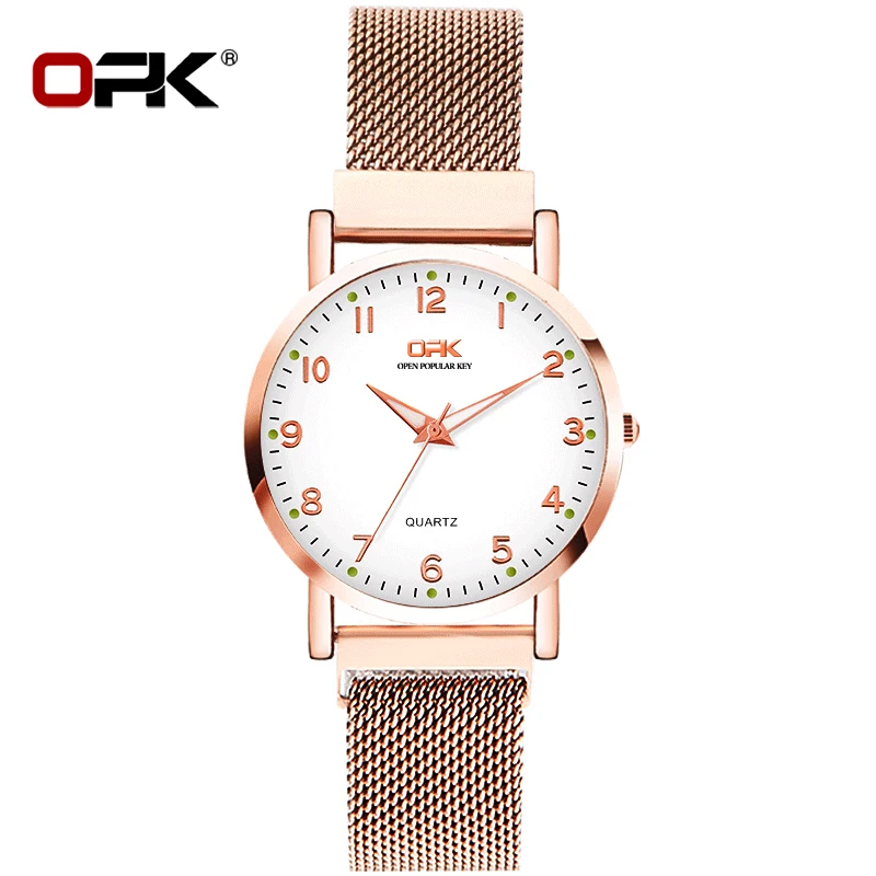 OPK Elegant Women's Quartz Watch High End Atmosphere Fashion Waterproof Women's Watch High Quality Glow Classic Women's Watch
OPK Elegant Women's Quartz Watch High End Atmosphere Fashion Waterproof Women's Watch High Quality Glow Classic Women's Watch