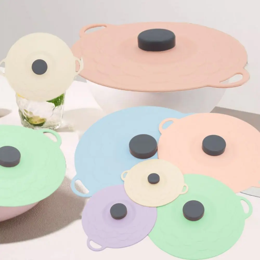 5Pcs Sealed Silicone Pot Lid Cover Anti-spill Leak-proof Fresh Keeping Cover Heat Resistant with Handle Tableware Pot Lid
5Pcs Sealed Silicone Pot Lid Cover Anti-spill Leak-proof Fresh Keeping Cover Heat Resistant with Handle Tableware Pot Lid
