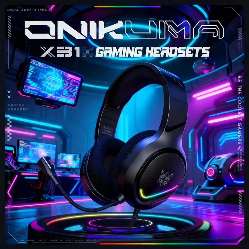 Игровая гарнитура X31 с управлением на кабеле, RGB-подсветкой, HiFi-стереозвуком, складная, легкая, с микрофоном для ПК, PS4, PS5
Игровая гарнитура X31 с управлением на кабеле, RGB-подсветкой, HiFi-стереозвуком, складная, легкая, с микрофоном для ПК, PS4, PS5