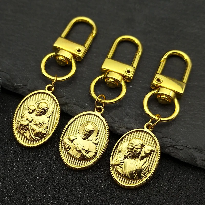 Christian Jesus Hold Lamb Medal Key Chains for Men Women Geometric Religious Pendant Stainless Steel Gold Color Key Ring Jewelry
Christian Jesus Hold Lamb Medal Key Chains for Men Women Geometric Religious Pendant Stainless Steel Gold Color Key Ring Jewelry