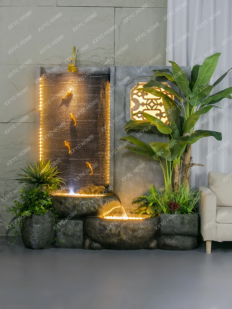 Landscape Water Curtain Wall Flowing Water Ornaments Company Front Desk Large Landscape Floor-Standing Decorations Fountain
Landscape Water Curtain Wall Flowing Water Ornaments Company Front Desk Large Landscape Floor-Standing Decorations Fountain
