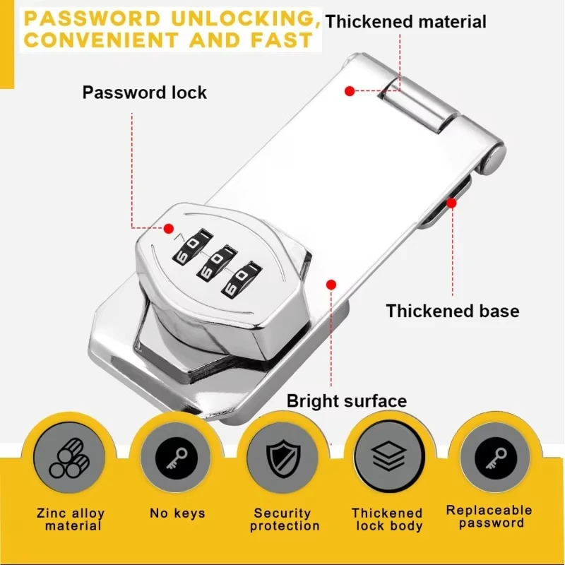 Anti-theft Combination Locks Keyless Household Security Cabinet Password Lock For Door Locks,shoe Cabinets,drawers,wardrobes
Anti-theft Combination Locks Keyless Household Security Cabinet Password Lock For Door Locks,shoe Cabinets,drawers,wardrobes
