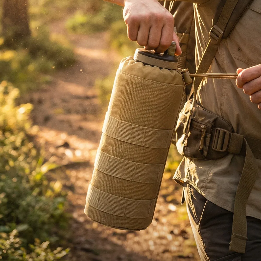 Tactical Water Bottle Pouch 600D Nylon Drawstring Water Bottle Holder Bag for Outdoor Hiking Camping
Tactical Water Bottle Pouch 600D Nylon Drawstring Water Bottle Holder Bag for Outdoor Hiking Camping