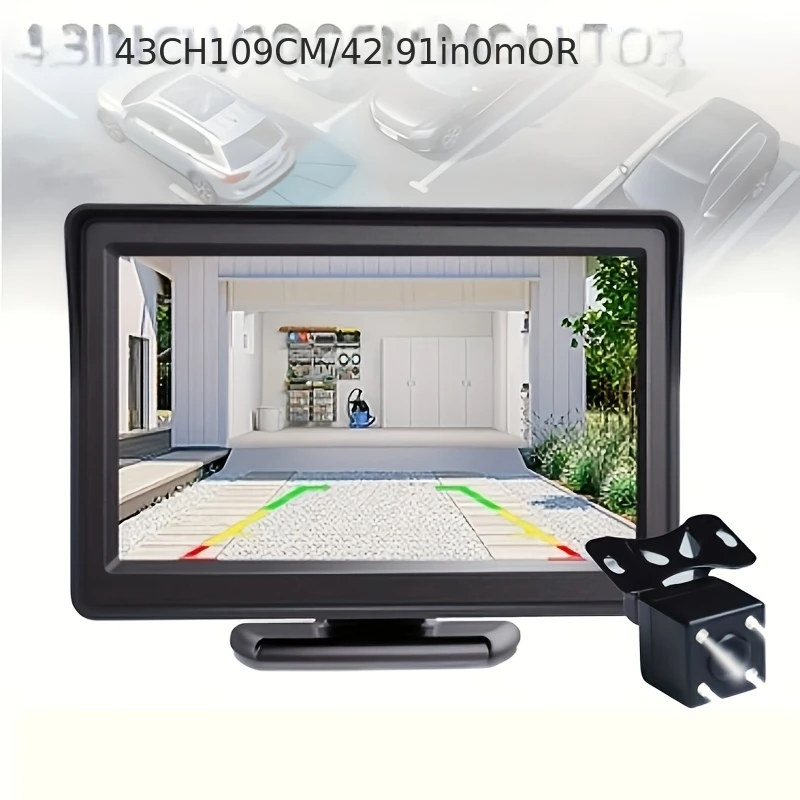 10.92 cm LCD Monitor Rear View Backup Reverse 4LED Camera | Easy Installation, High Definition Display
10.92 cm LCD Monitor Rear View Backup Reverse 4LED Camera | Easy Installation, High Definition Display