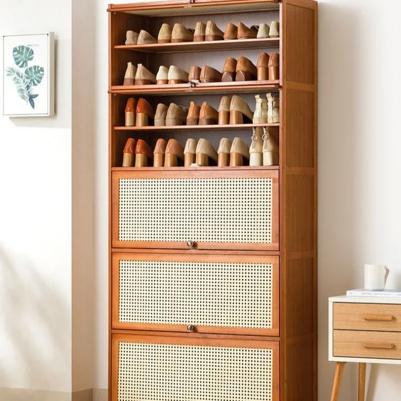 Tipping bucket door shoe rack shoe cabinet large capacity imitation rattan woven indoor entrance dust locker
Tipping bucket door shoe rack shoe cabinet large capacity imitation rattan woven indoor entrance dust locker