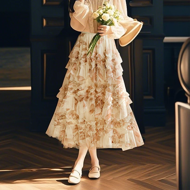 Юбка Ele Cake Skirt, женская, дизайнерская, из сетчатой ткани, расклешенная, А-силуэт, с завышенной талией, из полиэстера, с цветочным принтом
Юбка Ele Cake Skirt, женская, дизайнерская, из сетчатой ткани, расклешенная, А-силуэт, с завышенной талией, из полиэстера, с цветочным принтом