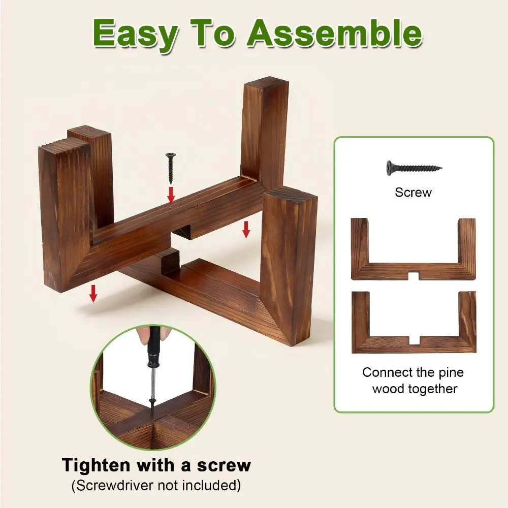 Cross Frame Wooden Plant Stand Pine Wood Compact Size Tabletop Plant Shelf Screw Fixed Open Design Flower Pot Rack
Cross Frame Wooden Plant Stand Pine Wood Compact Size Tabletop Plant Shelf Screw Fixed Open Design Flower Pot Rack
