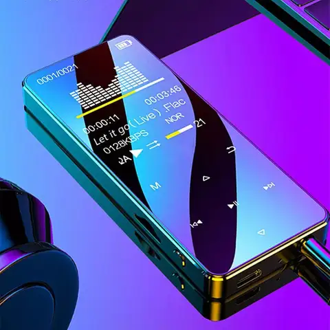 Lettore MP3 Bluetooth 5.0 Lettore MP4 Lettore musicale HiFi Lossless Walkman audio portatile con FM/E-book/Registratore/Mp3