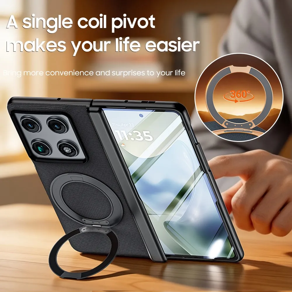 For Magsafe Case For Motorola Razr Fold Leather Rotating Ring Holder Folding Hinge With Mirror Film All-inclusive Hard Cover
For Magsafe Case For Motorola Razr Fold Leather Rotating Ring Holder Folding Hinge With Mirror Film All-inclusive Hard Cover