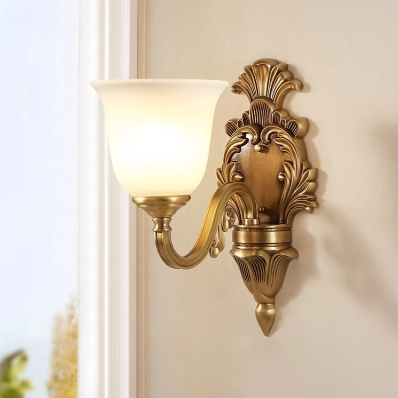 American All-copper Retro Living Room Wall Lamps Bedroom Bedside Background Wall Corridor European Luxury Stairs Sconces Lights
American All-copper Retro Living Room Wall Lamps Bedroom Bedside Background Wall Corridor European Luxury Stairs Sconces Lights