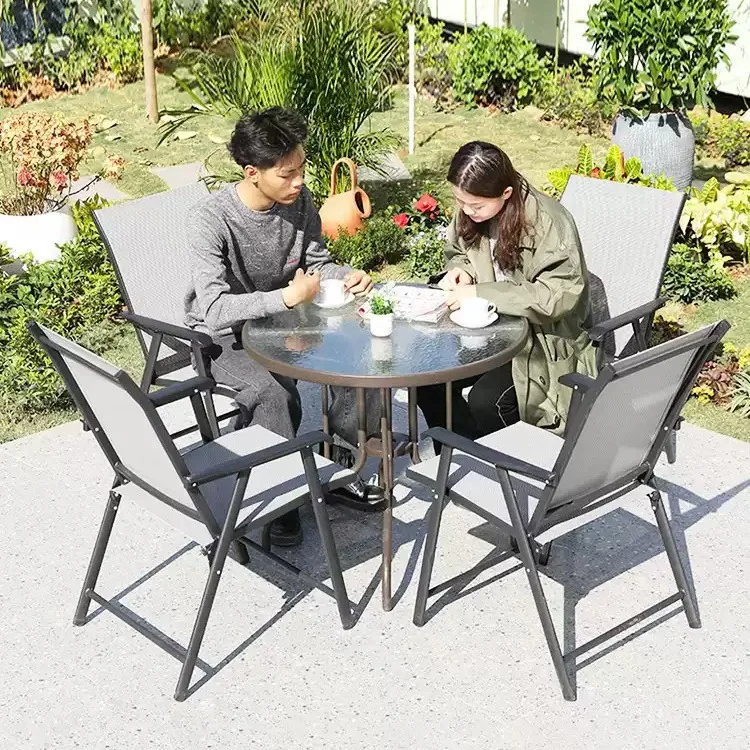 Outdoor tables and chairs courtyard garden balcony small tea table three-piece set simple outdoor folding chair
Outdoor tables and chairs courtyard garden balcony small tea table three-piece set simple outdoor folding chair