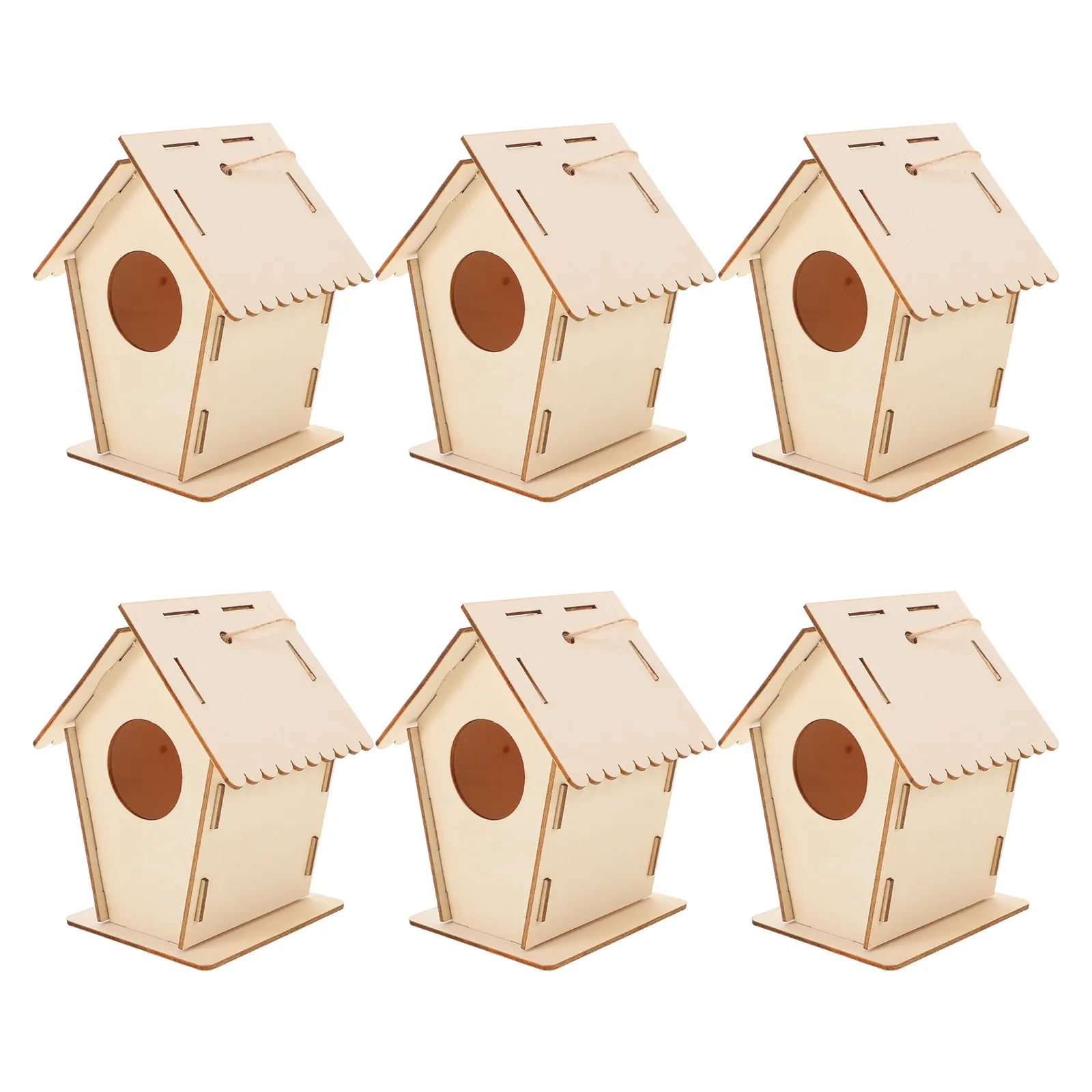 6Pcs Mini Paintable Wooden Bird Houses DIY Kit Kids Build Hanging Twine Pre-Drilled Easy Assembly Outdoor Garden
6Pcs Mini Paintable Wooden Bird Houses DIY Kit Kids Build Hanging Twine Pre-Drilled Easy Assembly Outdoor Garden