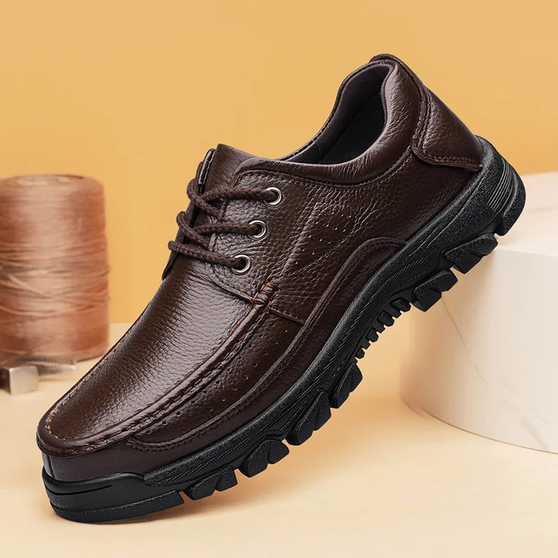 Plus Size 50 Handmade Leather Men Casual Busines Shoes Soft Sole Comfortable Loafers Fashion Breathable Shock-absorbing Men Shoe
Plus Size 50 Handmade Leather Men Casual Busines Shoes Soft Sole Comfortable Loafers Fashion Breathable Shock-absorbing Men Shoe