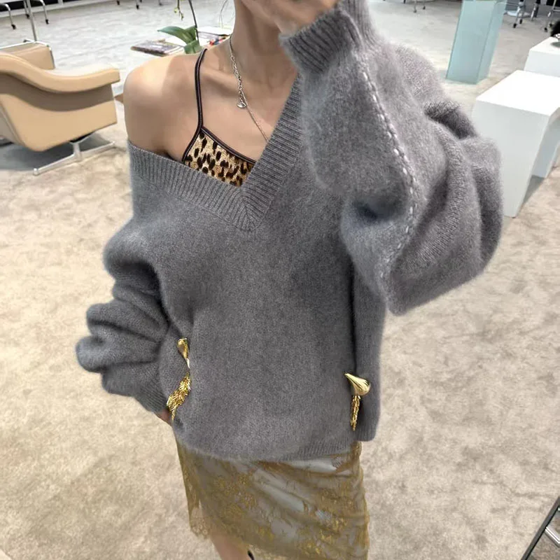 Women's V-Neck Knit Sweater, Premium Wool Blend, Fashionable Casual Long-Sleeve Pullover, New Fall/Winter Top, 2025
Women's V-Neck Knit Sweater, Premium Wool Blend, Fashionable Casual Long-Sleeve Pullover, New Fall/Winter Top, 2025