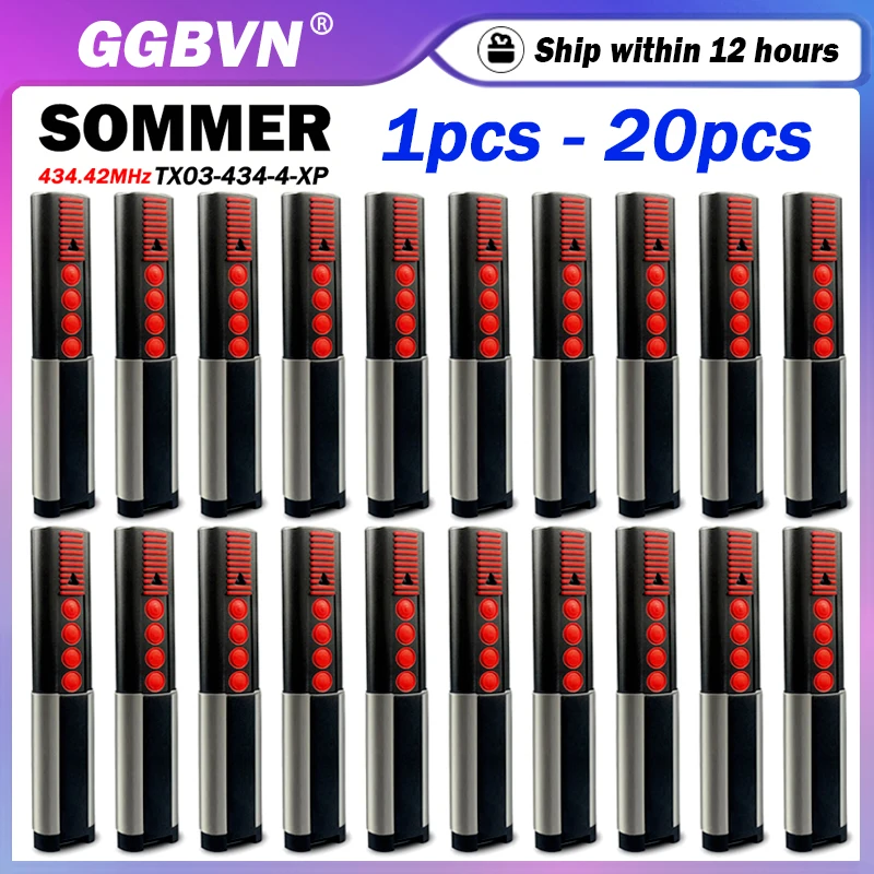 1-20pcs New 434.42MHz SOMMER 4013 TX03-434-4-XP Garage / Gate Remote Control SOMMER TX02 TX03 434 4 XP Command Transmitter
1-20pcs New 434.42MHz SOMMER 4013 TX03-434-4-XP Garage / Gate Remote Control SOMMER TX02 TX03 434 4 XP Command Transmitter