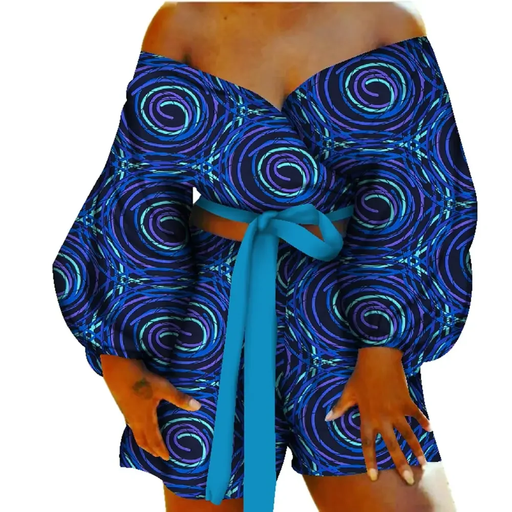 Women Sexy Bow-tie Top and Short Pants Sets Bazin Riche African Clothes 2 Pieces Pants Sets Dashiki Women African Clothing WY088
Women Sexy Bow-tie Top and Short Pants Sets Bazin Riche African Clothes 2 Pieces Pants Sets Dashiki Women African Clothing WY088