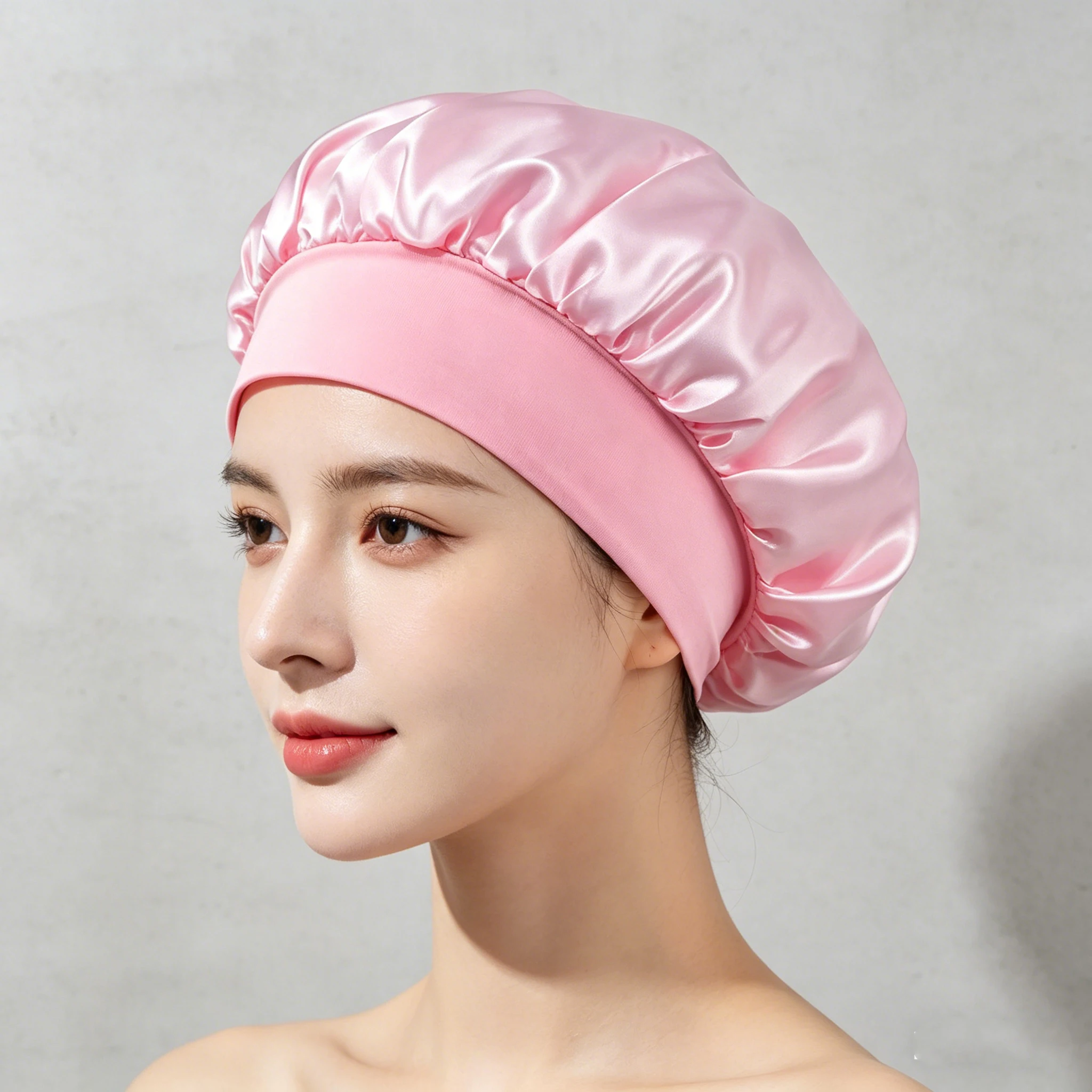 1 shower cap, shower cap, used to prevent water from wetting hair during showering, sleep cap, special for real hair wigs
1 shower cap, shower cap, used to prevent water from wetting hair during showering, sleep cap, special for real hair wigs